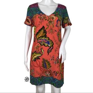 NWT Desigual Women's Mini Stamped Floral Dress Multicolor Size 38